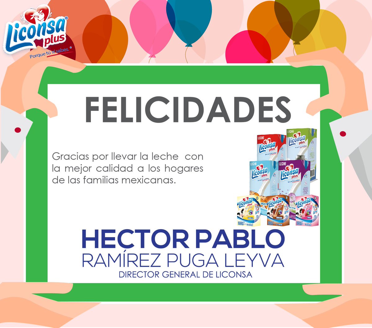 LiconsaPlus's tweet photo. @hectorpablo_  FELICIDADES https://t.co/FpRe4Tpdr8