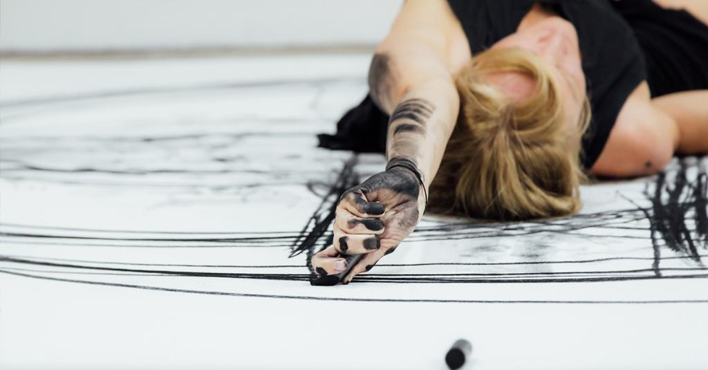 lululemon's tweet photo. “I’m interested in transcribing movement into something tangible and lasting.” @presentry: https://t.co/CyfkpC7xib https://t.co/SlvD0WdJVP