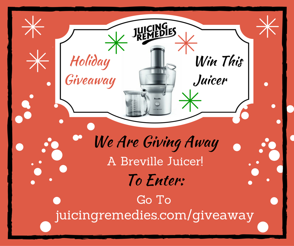 I'm Giving Away A Free Breville Juicer: juicingremedies.com/giveaway.html  
#juicing #giveaway #win #juicer