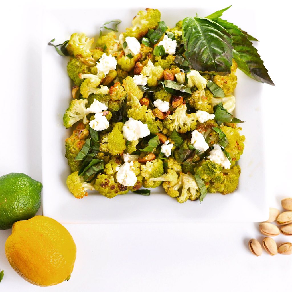 ModLowCarb's tweet image. Lemony cauli salad with pistachios. #keto #lowcarb #glutenfree #RECIPE: bit.ly/1lr2RAX