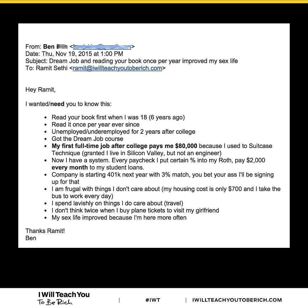 ramit's tweet photo. This guy is impressive and a great example how a $10 book can be worth hundreds of thousan… https://t.co/mVGPO0MsVX https://t.co/CgpzWJNjhj