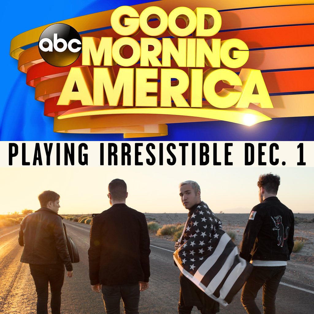 Gonna be doin' it big tomorrow morning with #FallOutBoy #FOB #GMA #NYC