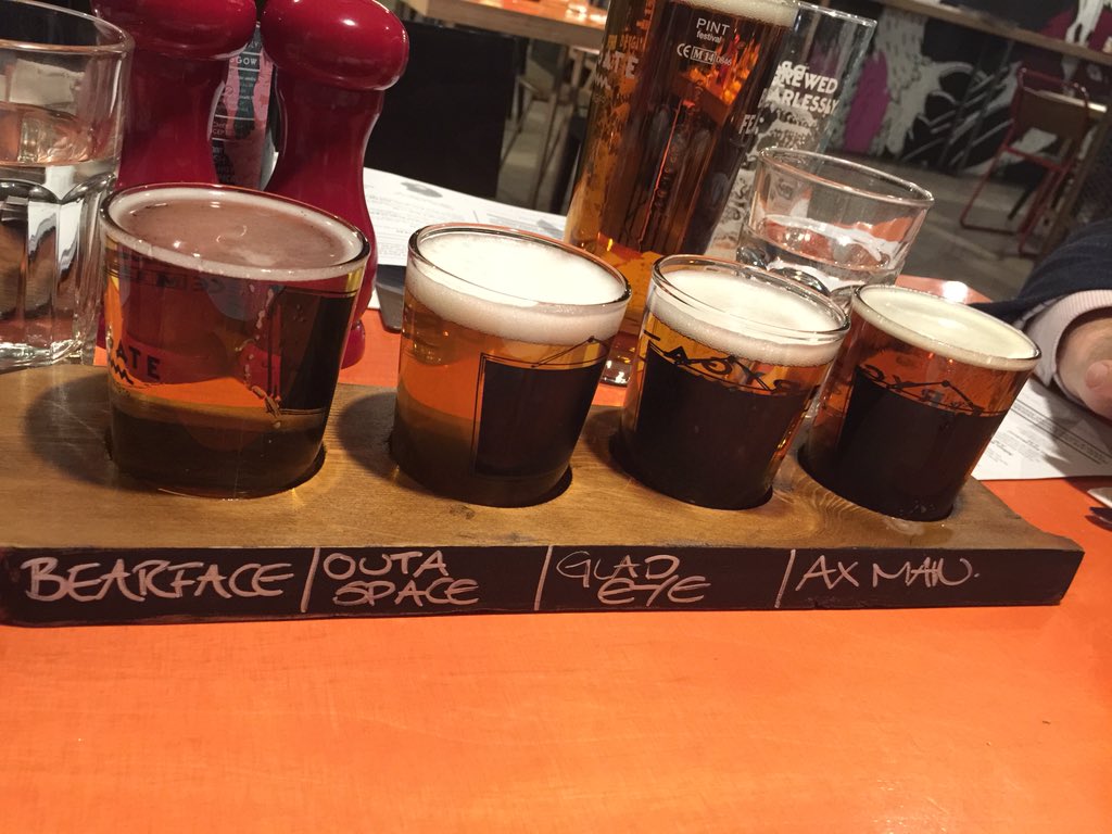ClanBrewing's tweet image. Nice beer flight @drygate this evening #bearfacelager #outaspace #gladeye #axman