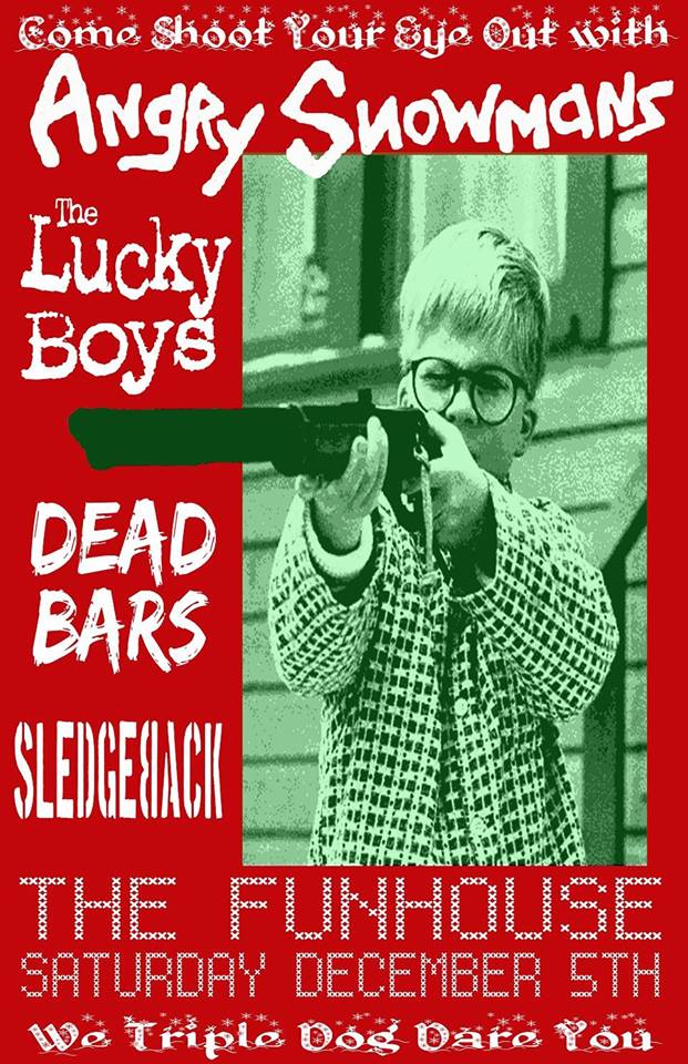 SATURDAY! <a href="/AngrySnowmans/">Angry Snowmans</a>    #LuckyBoys <a href="/DeadBars/">Dead Bars</a> @sledgeback