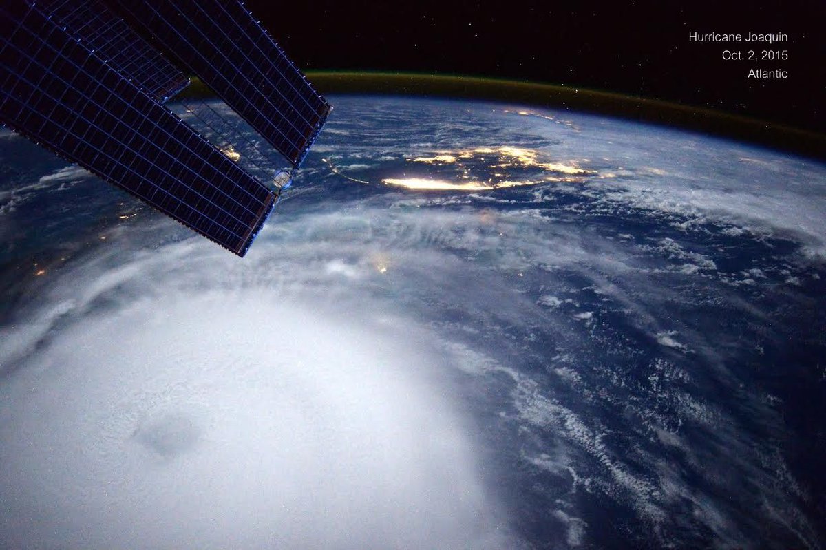 StationCDRKelly's tweet image. My #YearInSpace saw the full #hurricane season of 2015 that ends today! Here's 4 flashback pics from @space_station.