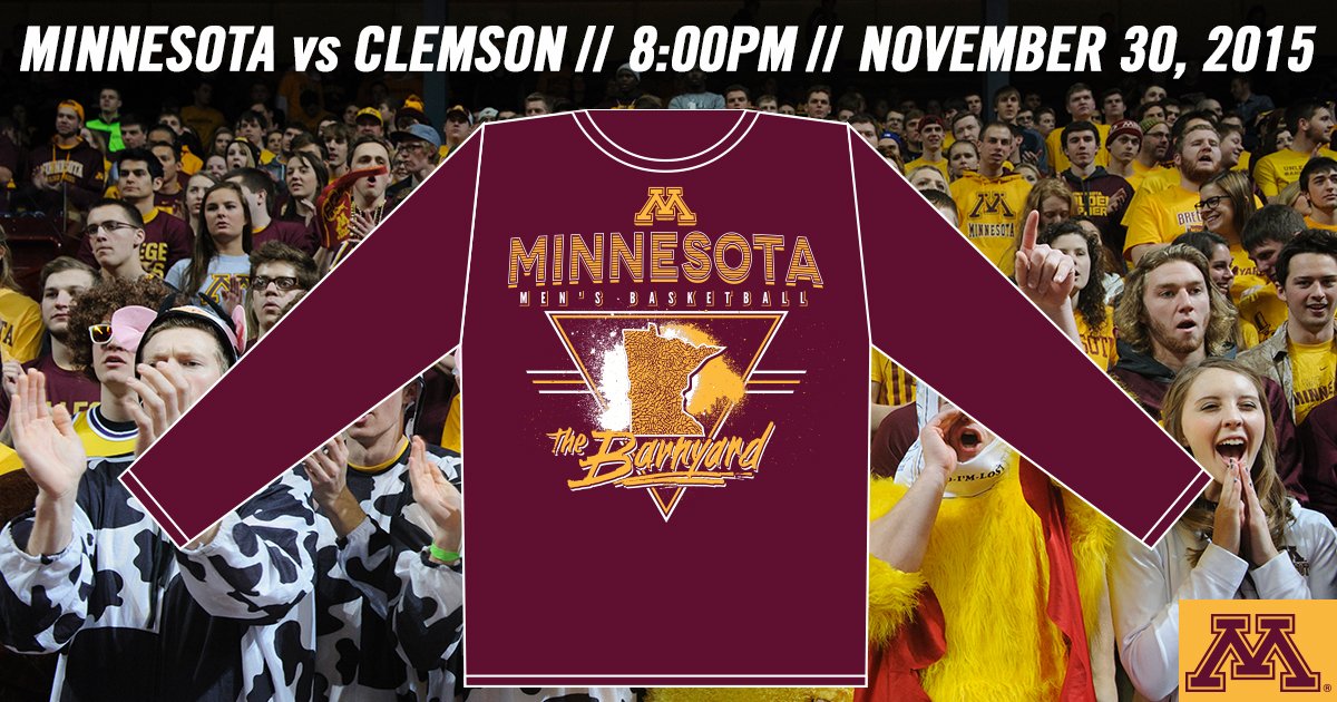 GopherSports's tweet photo. STUDENTS: Stay warm at the Barn tonight with throwback crew necks. Grab one on your way in to the #B1GACC challenge. https://t.co/T1tv8rrCSK