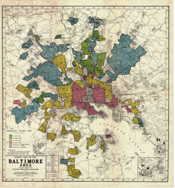llanahan's tweet photo. #dividedbaltimore, Scot Spencer, @OpportunityColl discusses 1937 HOLC map. See map's legacy: https://t.co/glGrSBO7U8 https://t.co/zTwumb8liI