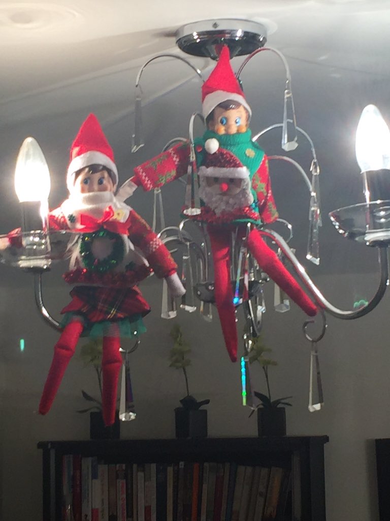 The elves are back! #elfonashelf <a href="/chandabell/">Chanda A Bell</a>