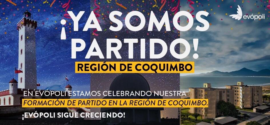 Mandrescortes's tweet photo. @evopoli ya es partido en nuestra región de Coquimbo. A seguir #TransformandoChile #Ovalle #LaSerena #Coquimbo https://t.co/eMriBCaLAQ