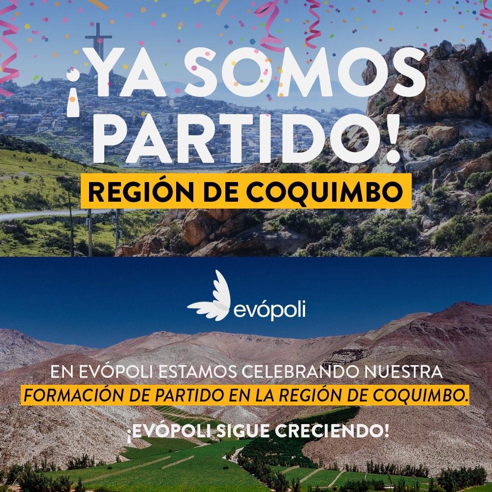 Mandrescortes's tweet photo. @evopoli ya es partido en nuestra región de Coquimbo. A seguir #TransformandoChile #Ovalle #LaSerena #Coquimbo https://t.co/eMriBCaLAQ