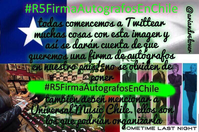 ariandr5lover's tweet photo. @UniversalR5fans porfa 🔁
#R5FirmaAutografosEnChile @UMusicChile https://t.co/uWSpW3619A