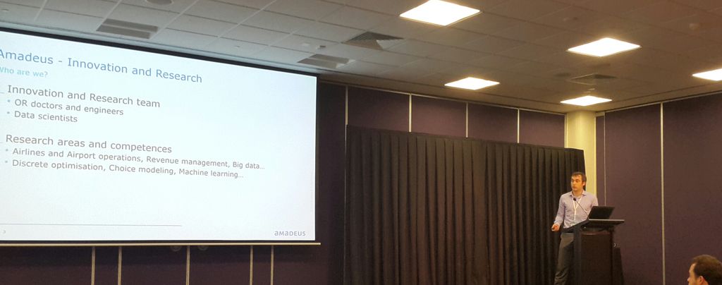 HassanLHijazi's tweet photo. @AmadeusITGroup Valentin Weber talking about airline schedule recovery at #MODSIM2015 #ASOR https://t.co/DYGFu0TMvU
