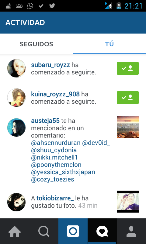 Yessica32lopez's tweet photo. Estoy tan feliz ^_^ #Sabaru y #Kuina me siguen en instagram ♥ loca por ellos!! #Royzz https://t.co/Q6BRLt8vmr