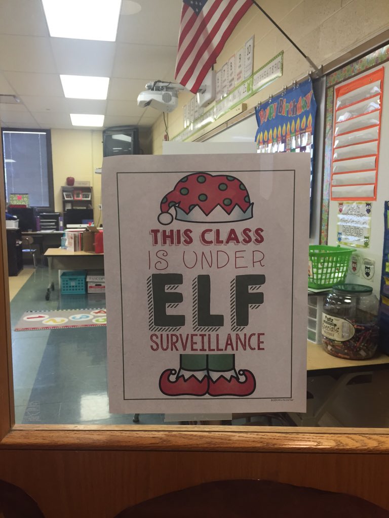 LESmisscrane's tweet photo. Today Zeke our scout elf from the North Pole arrived! We're happy to have him! https://t.co/laQfZnl7rn
