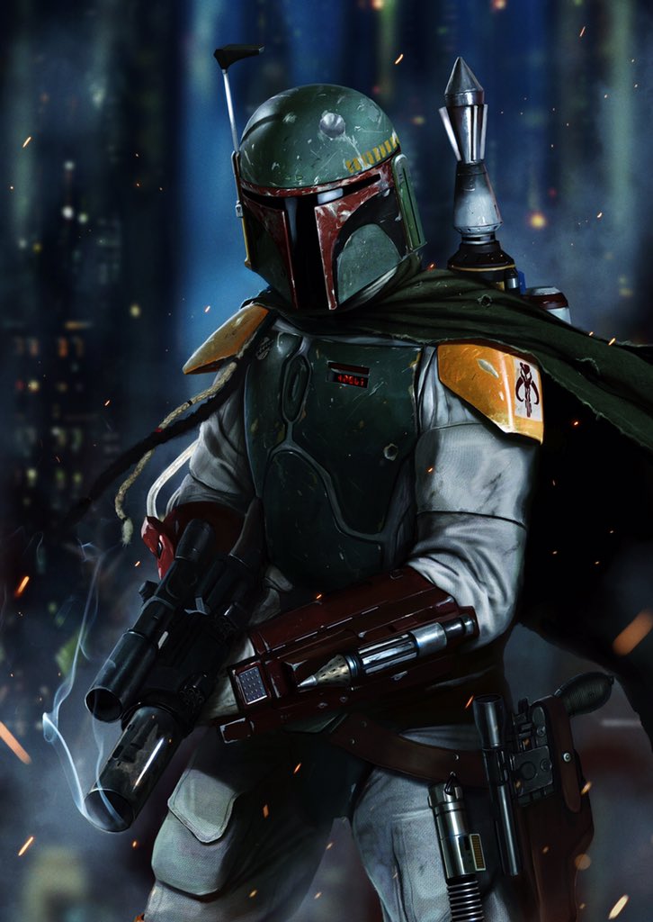 SW_characters's tweet image. Boba Fett, the greatest bounty hunter in the galaxy was the first clone of Jango Fett who acted as his father.
