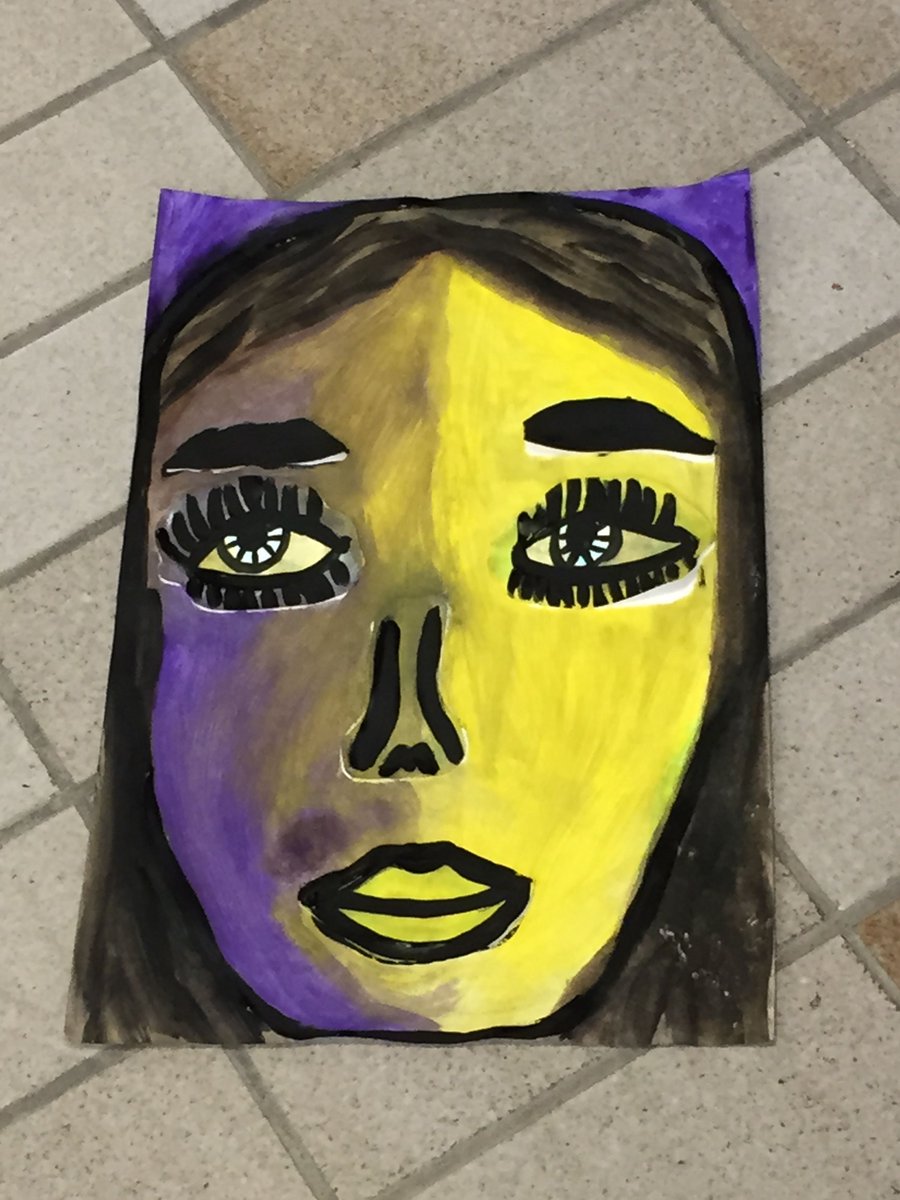 Mrs_Steinhilber's tweet photo. My self portrait example, how would you portray yourself? #ExpressCreativity #ExperimentingWithArt #LifeReflection https://t.co/W4S0WQocks