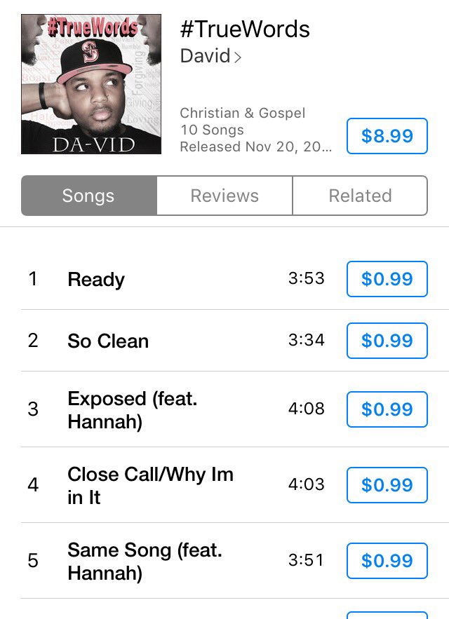 SupportChh's tweet photo. #New album #TrueWords by @Davidalreadyfly available on #ITunes for $8.99 #SupportCHH https://t.co/m4lj9sWKCK
