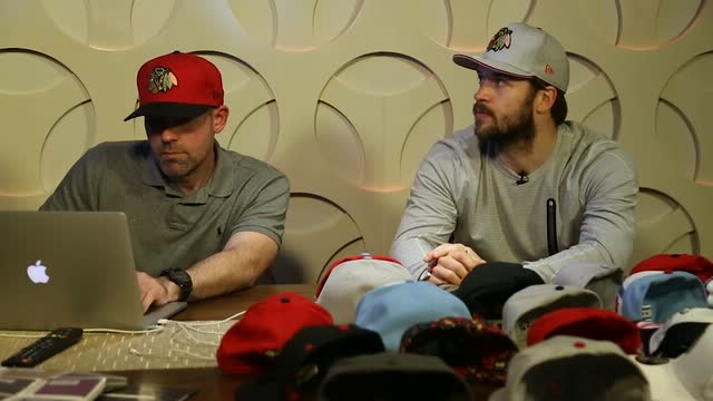 Defenseman turned designer! Watch Brent Seabrook customize his own #Blackhawks caps. - sot.ag/4z86B