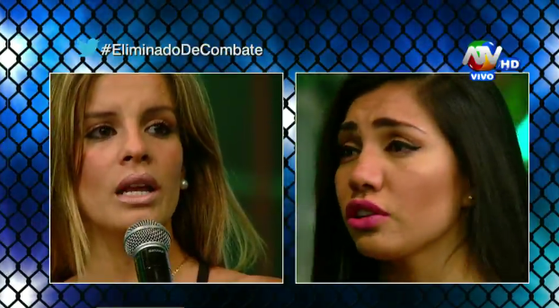 Combate_ATV's tweet photo. Alejandra: "Siempre valoré la amistad de Diana". #EliminadoDeCombate @atvpe https://t.co/SHs0wrvVhE