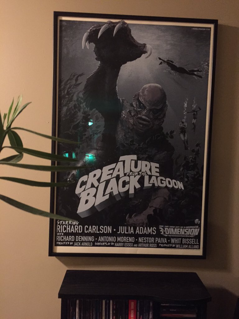 Marc_foreman's tweet photo. Super pumped to have this @MondoNews #creature #print finally  on the wall https://t.co/Q64rANeHZ8