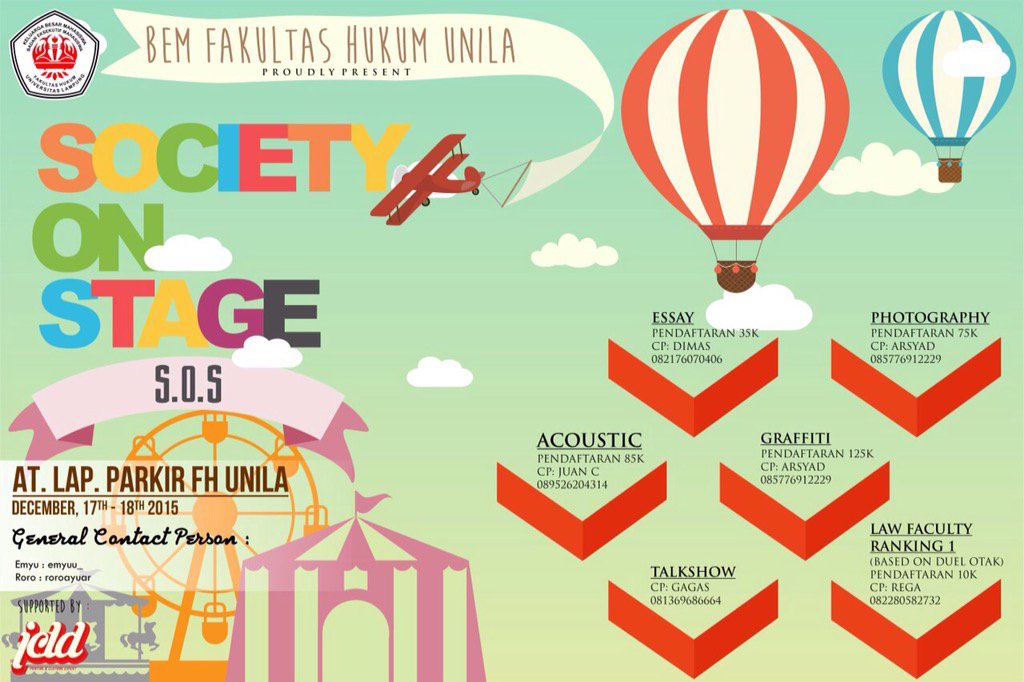 BEM FH UNILA
PROUDLY PRESENT:
S.O.S
Open register start from TOMORROW at Depan Mushola FH Unila.
*terbuka untuk umum