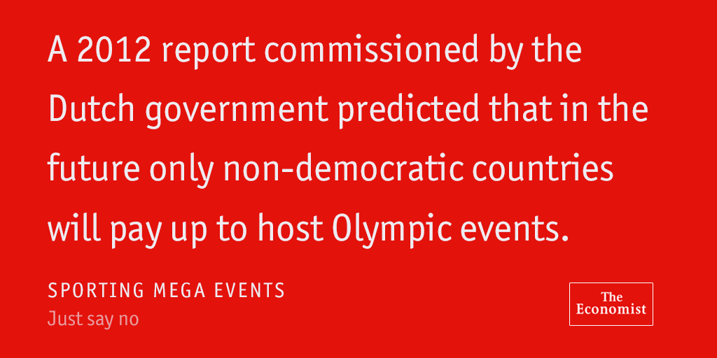TheEconomist's tweet photo. If Hamburg had voted to host the 2024 Olympics they would have been in terrible company https://t.co/eXG4m85bwP https://t.co/lkTNwumItV