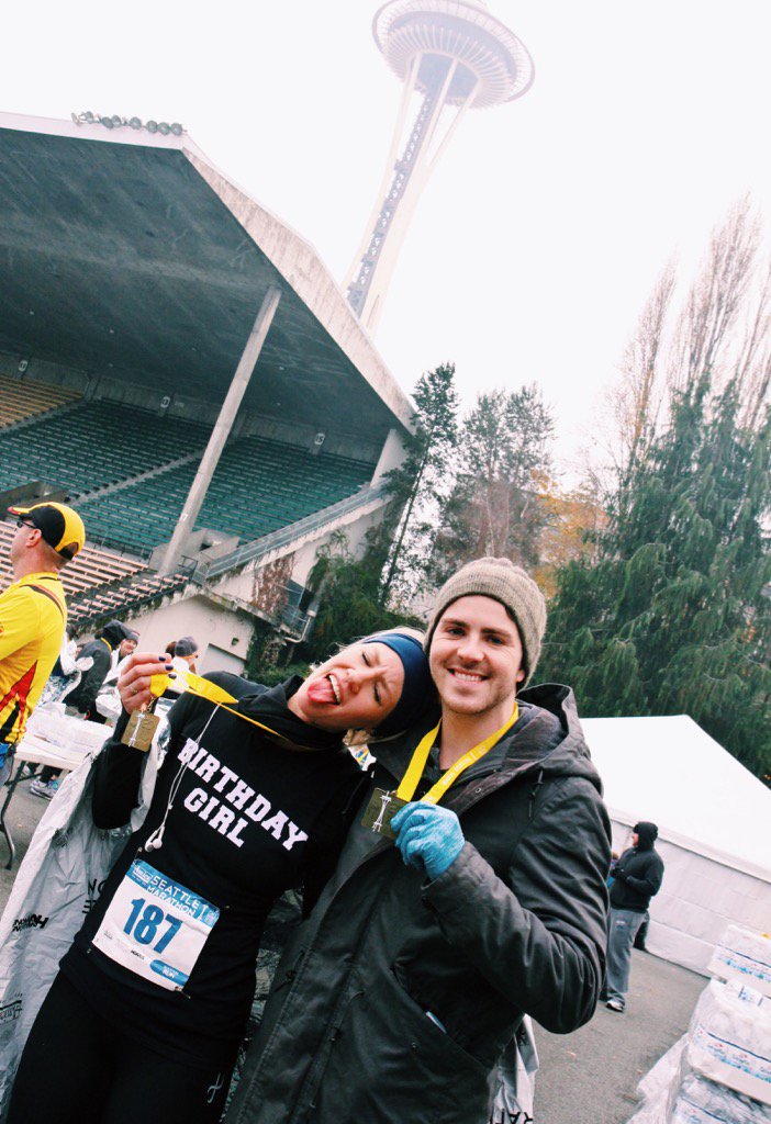 manntom8's tweet photo. 26.2 miles in the #SeattleMarathon for @kbecklyn's 26th bday! Time: 3:12:05. Next time: BQ! #runsea15 https://t.co/wtt4HgVafy