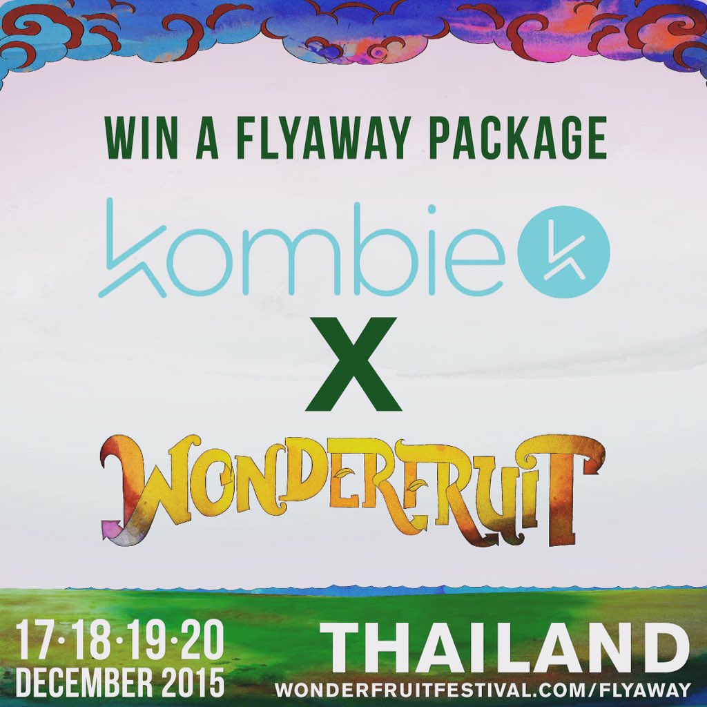 MusicKombie's tweet photo. Kombie &amp; Wonderfruit are offering the chance to win tickets &amp; flights to Thailand!! https://t.co/8lBxq6IUlF https://t.co/s1uLsE7Qkl