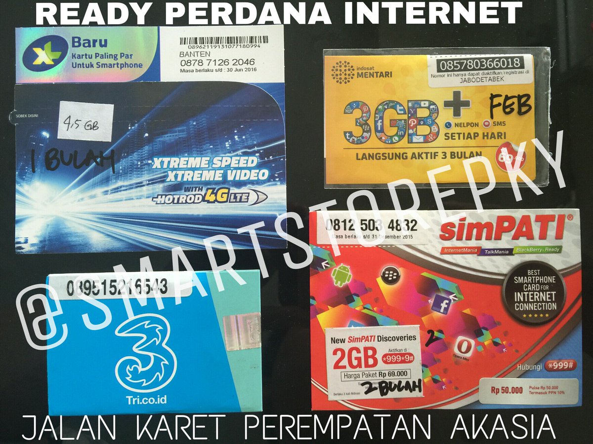 SmartStorePLK's tweet photo. XL4,5GB/1BLN 55k, SIMPATI2GB/2BLN 55k, MENTARI3GB/3BLN 52k, TRI1GB=23¦2=36¦3=48¦4=60¦6=82¦8=105¦10=130k @infoPLK https://t.co/yYk6UwcSEx