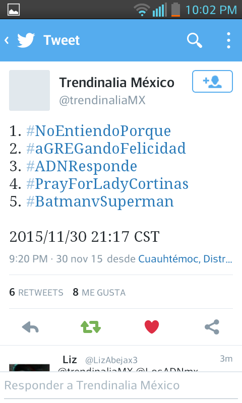 ErickSantoyo's tweet photo. Gracias por todo ya somos tendencia a Nivel nacional #ADNResponde 😉✌👌 https://t.co/sARH6O6v0i