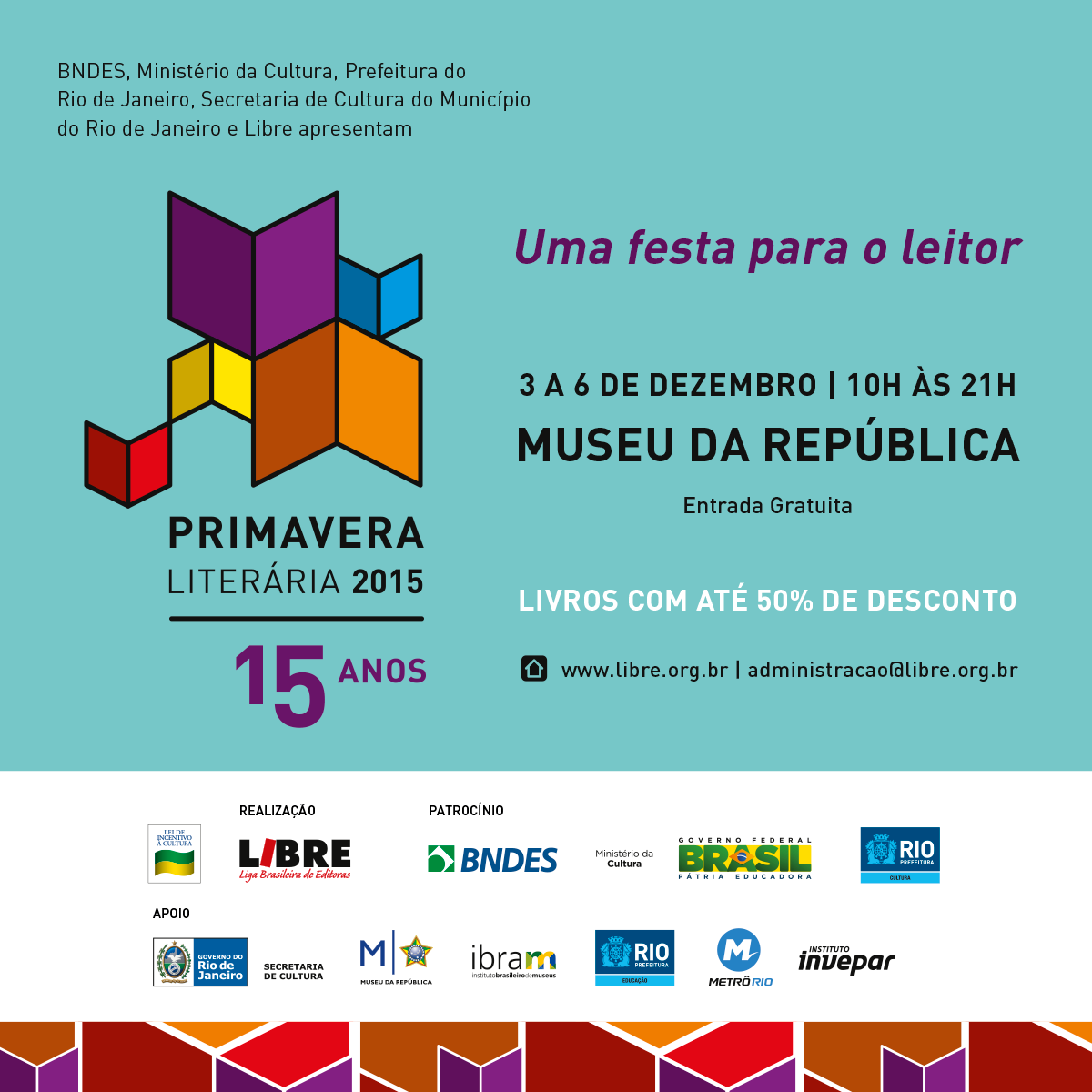 usinadacomunic's tweet photo. Libre comemora 15 anos de Primavera Rio. Participação da Editora Revan e e da Ibis Libris Editora, nossas clientes. https://t.co/CsxecQ5XMz