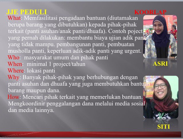 Cabang ke 4, JJE Peduli