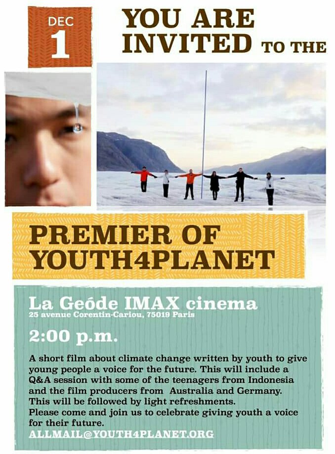 laskarbumi_id's tweet photo. Kevin &amp; Nesha menjadi bintang tamu di Premier film #Youth4Planet di Paris hari ini. 
https://t.co/23ipFxX0R9 https://t.co/CBLs3RNzDr