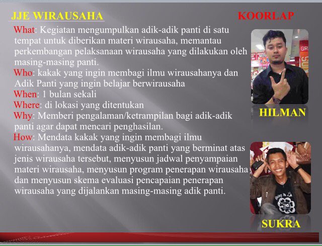 Cabang ke 3, JJE Wirausaha