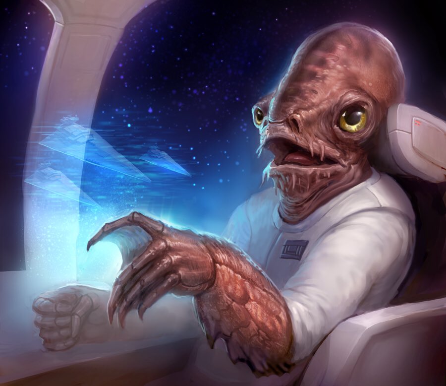 SW_characters's tweet image. Admiral Ackbar is the Supreme Commander of the Rebel Alliance Fleet.