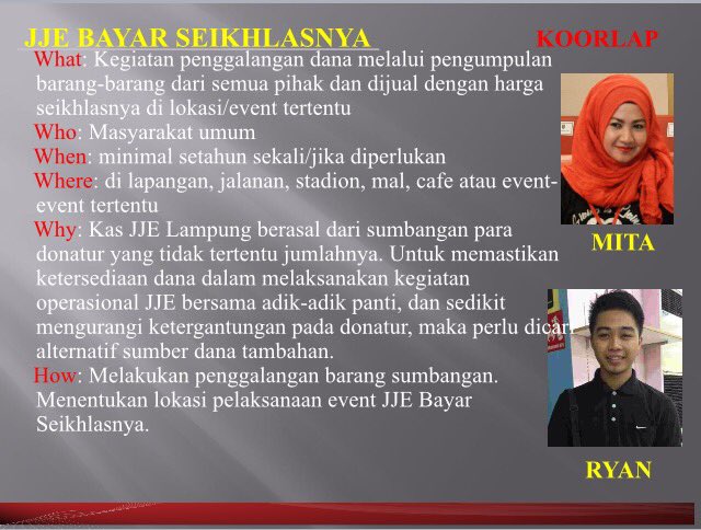 Cabang ke 7, JJE Bayar Seikhlasnya