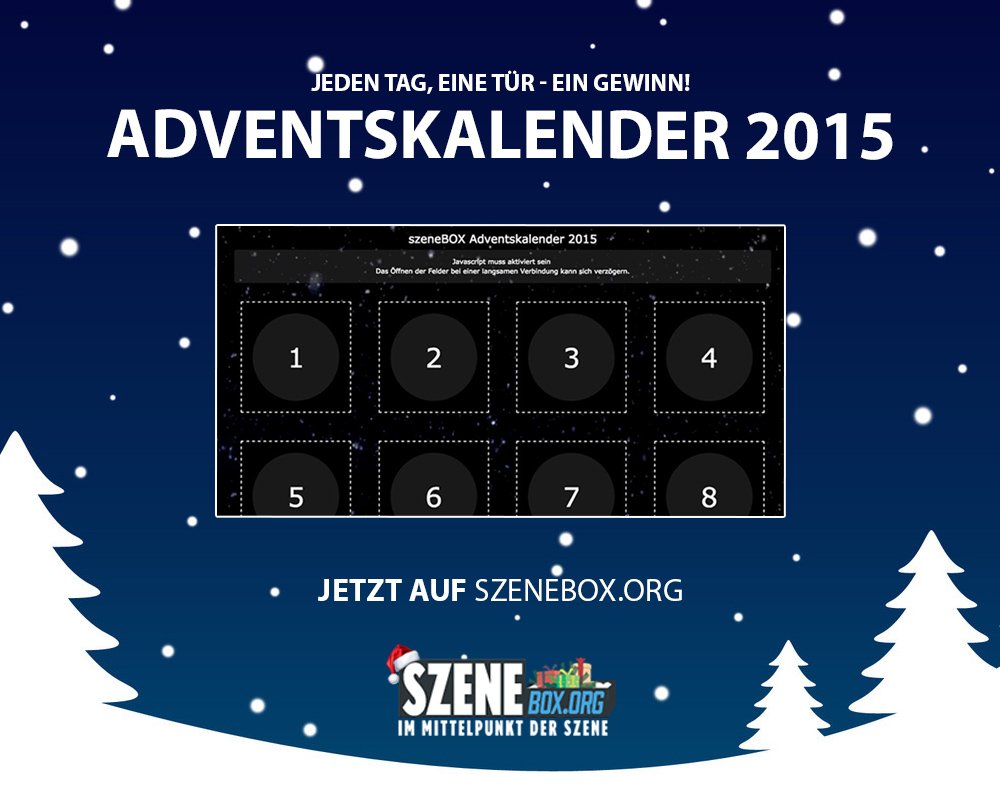 Der #szeneBOX Adventskalender startet heute! bit.ly/1PXjP6U