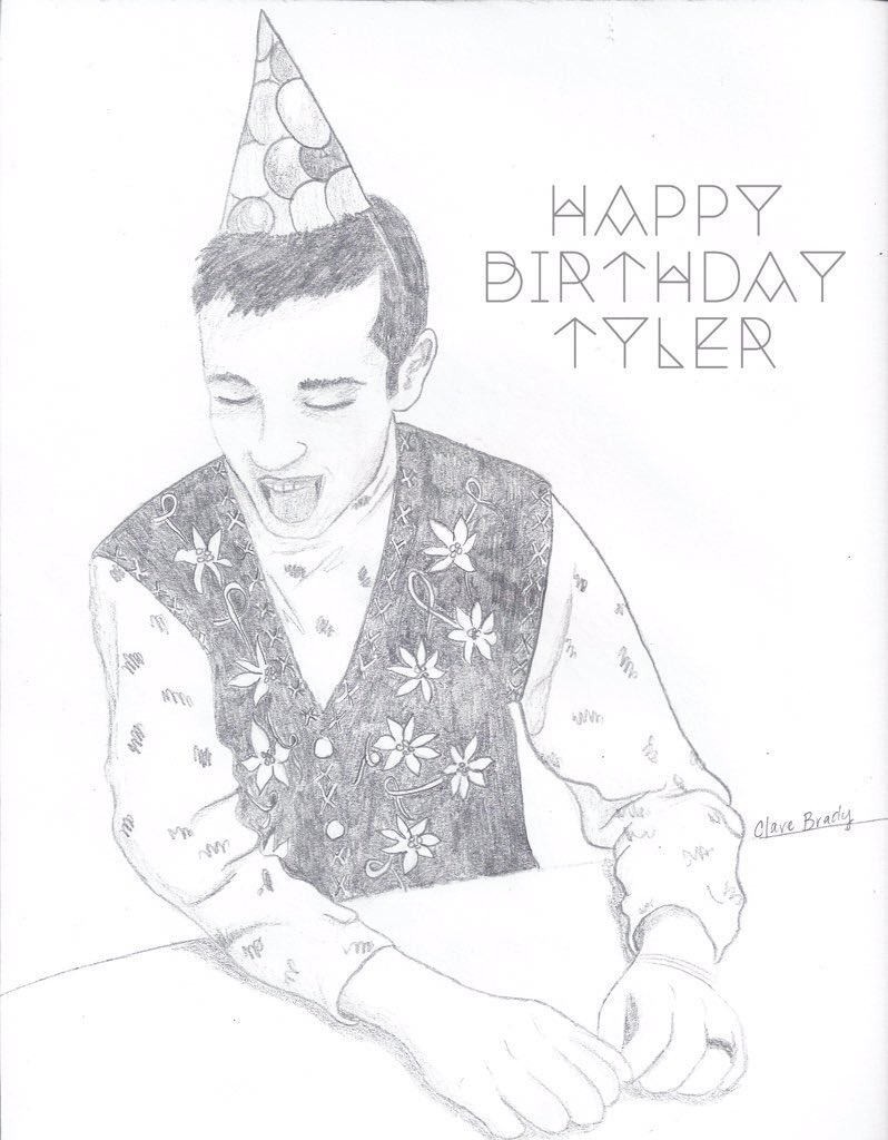 topupdated's tweet photo. Happy 27th birthday to the incredible @tylerrjoseph🎈We appreciate your existence so much (art by @odetsleep) https://t.co/6rZzpfBk57