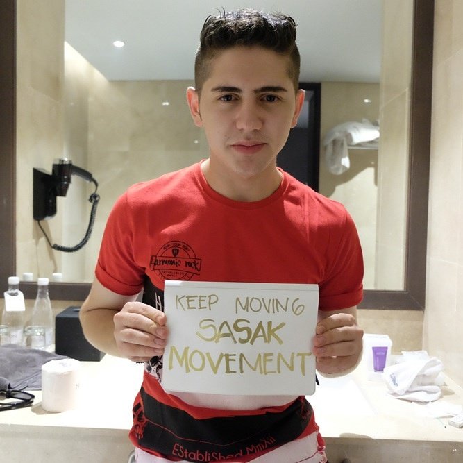 siang - siang di kasi Support Sama Kak Cemal Faruk Pemain Sinetron Anak Jalanan.. Terima Kasih :) #sasakmovement