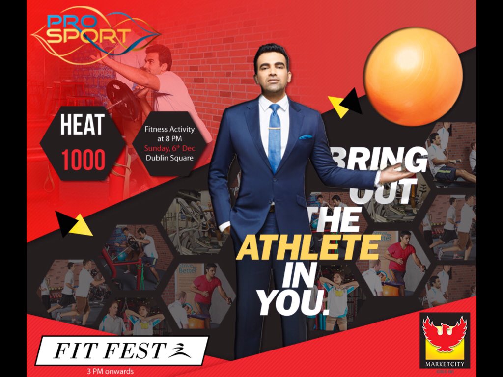 ImZaheer's tweet photo. #BringOutAthleteInYou with @prosport_fit HEAT1000 group session @MarketcityKurla this Sunday https://t.co/UTrE9VaWtr