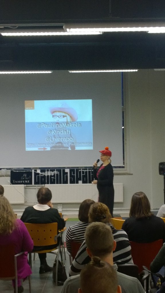 jarmo_rintamaki's tweet photo. Pauliina Mäkelä kertoo somemarkkinoinnista #PauliinaMakela #trestartti #pirkanmaanyrittajat #tredea https://t.co/6uS9iL2a3X
