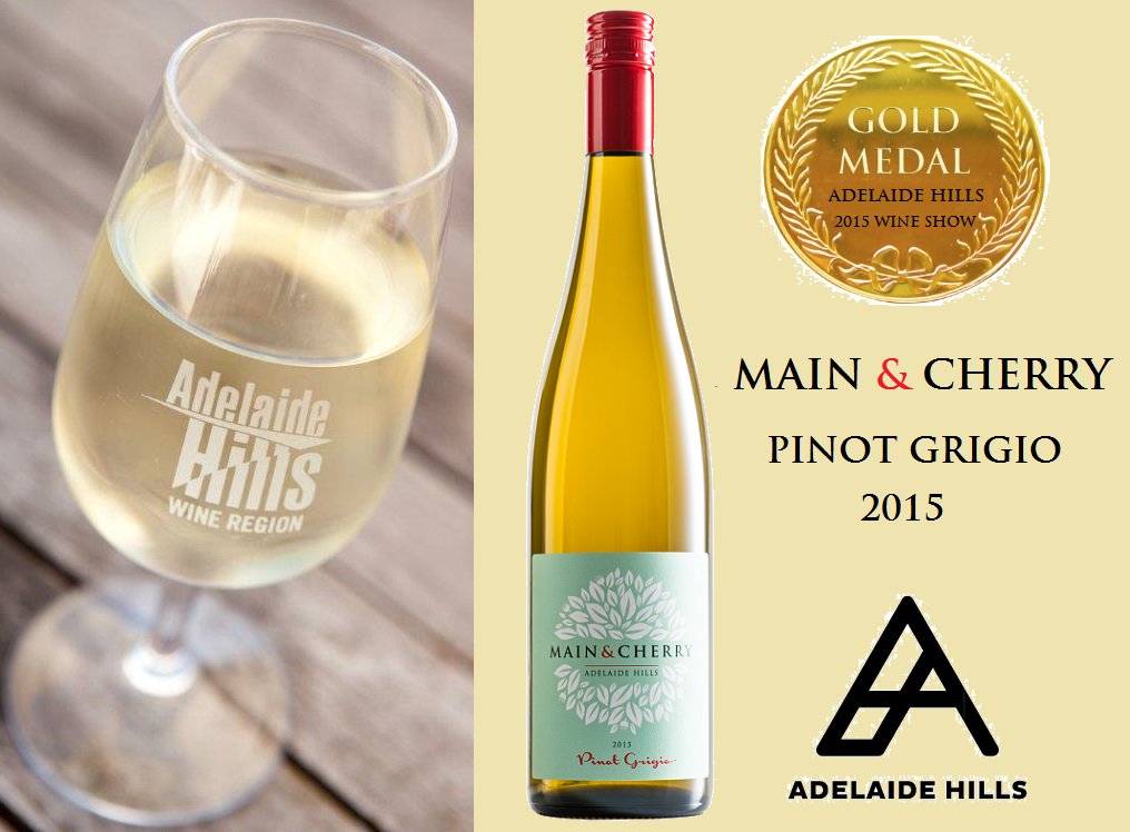 Super excited to have won GOLD at The 2015 Adelaide Hills Wine Show for our Main &amp; Cherry Pinot Grigio! #ahw2015