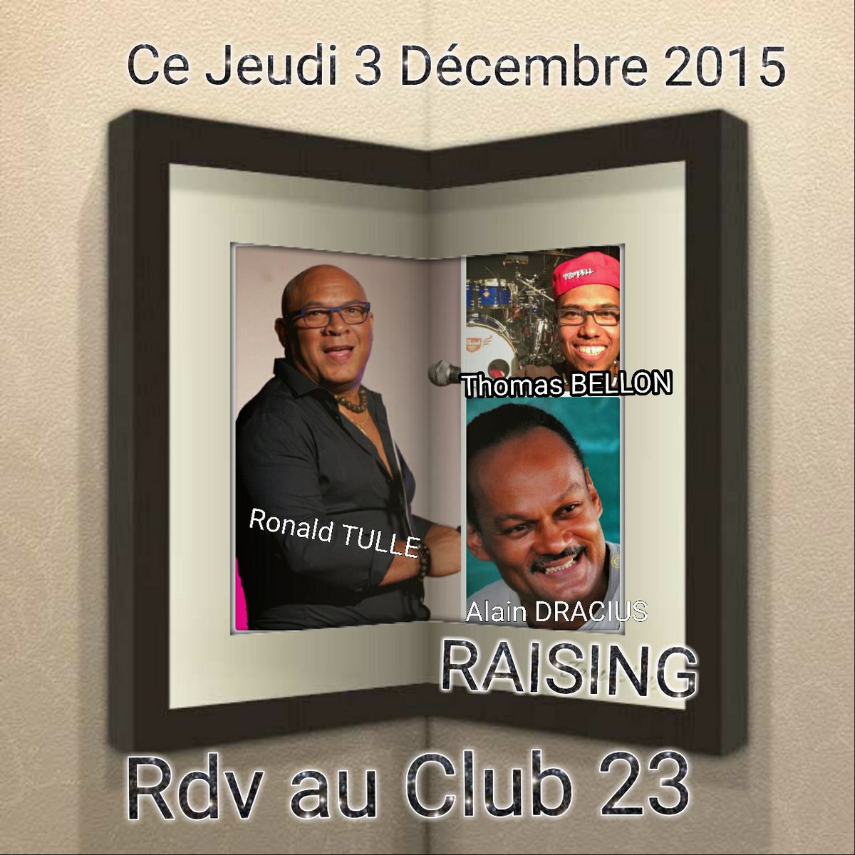 RAISING ce jeudi 3 Décembre, au Club 23, à partir de 20h. Entrée 10€