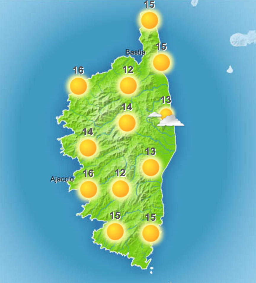 SNCM_Officiel's tweet photo. La météo en #Corse pour 1er décembre est plutôt agréable :-) #chanceux https://t.co/jWpeE57WKx