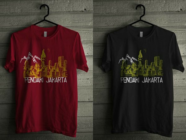 T-Shirt Pendaki Jakarta
Combat 30s Sablon Plastisol
Hitam dan Merah Maroon
Harga &amp; CP in #Pict.
Closing 6 Des15