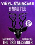 Our first gig this week comes from <a href="/Vinyl_Staircase/">Vinyl Staircase</a> and <a href="/ManateebandUK/">Manatee</a> headline <a href="/SanctuaryBtown/">SanctuaryBasingstoke</a>. 16+, £3 adv/£4 OTD
