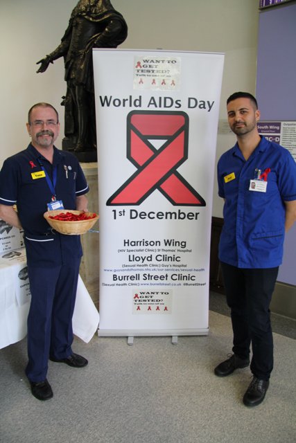 GSTTnhs's tweet photo. Today is #WorldAIDSDay! Our team of HIV specialists are running a stall in Birdsong Corridor at St Thomas' Hospital https://t.co/E1irVGcQ4N
