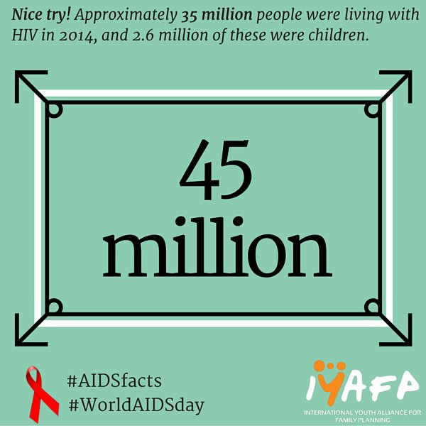 IYAFP's tweet photo. RT. Approx. _______ people are living with HIV, and 2.6 million of these ppl are children. #WorldAIDSDay #AIDSfacts https://t.co/TK6FEzdWia