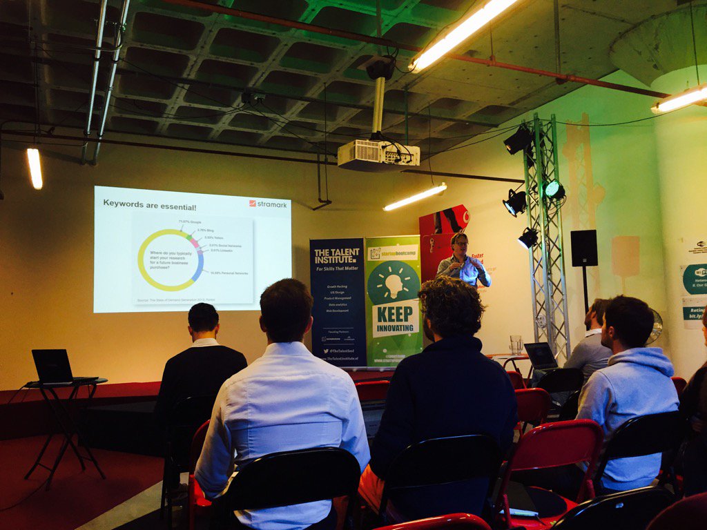 TheTalentInst's tweet photo. Second day of #Growthhackweek "Adwords and SEO" session by @wouterblom #sbcGrowthHack @TheTalentInst @sbcEcommerce https://t.co/L9PJgNKi4B