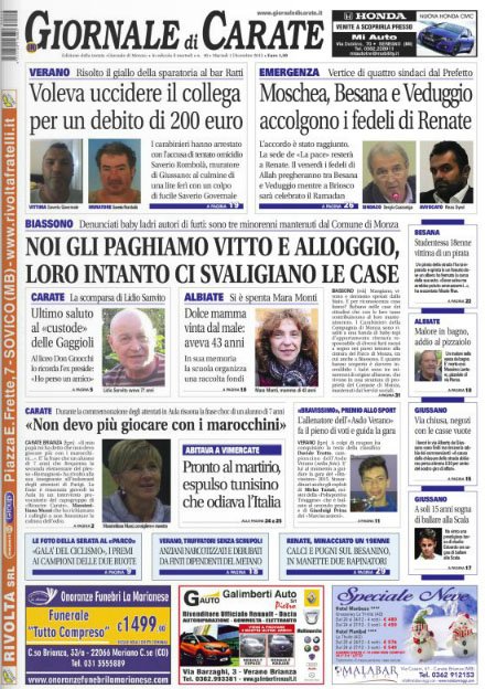 GazzettaAdda's tweet photo. Il Giornale di Carate questa mattina in edicola!

https://t.co/fv7AvKWjPU https://t.co/fPJLsbwrM3